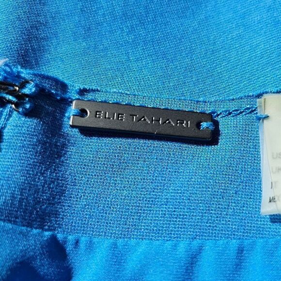 ELIE TAHARI Turquoise Blue Fit & Flare Dress - Size 8 - Picture 4 of 6